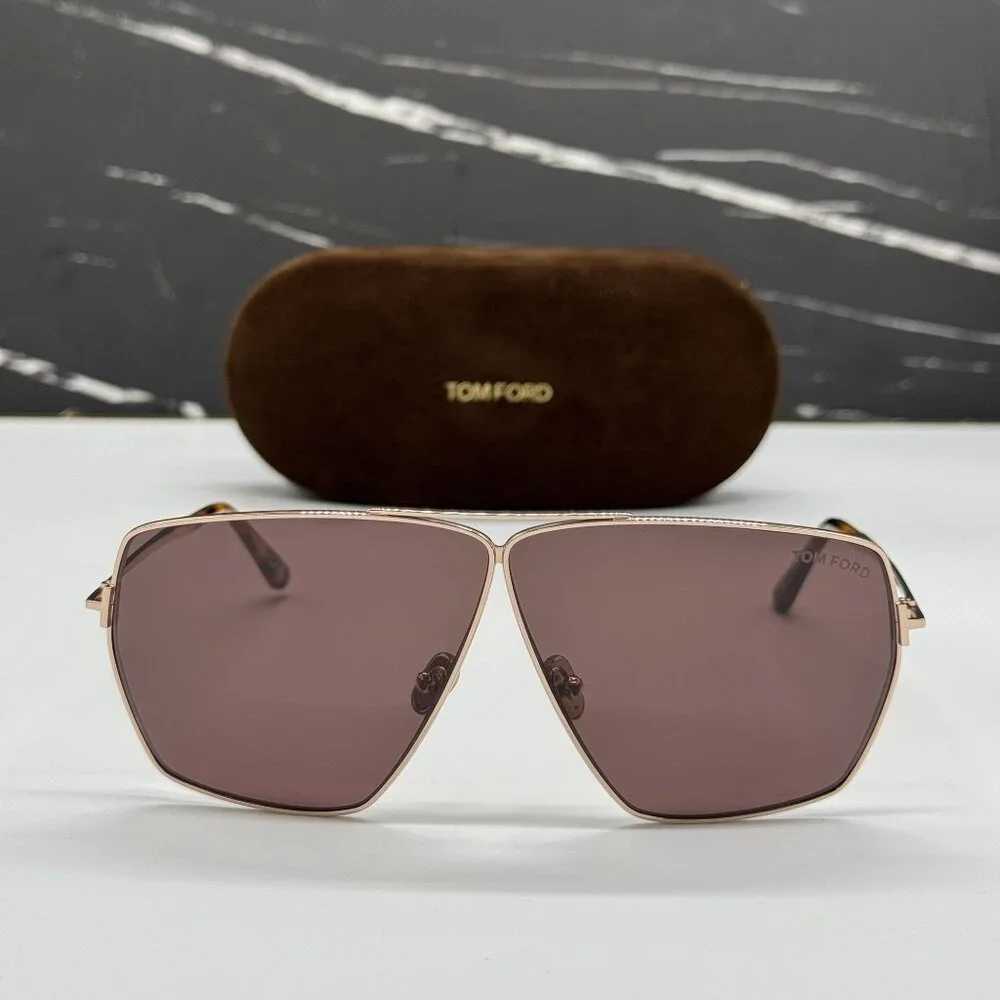 NEW TOM FORD STELLA TF1185 28E GOLD UNISEX SUNGLASSES FT1185 28E